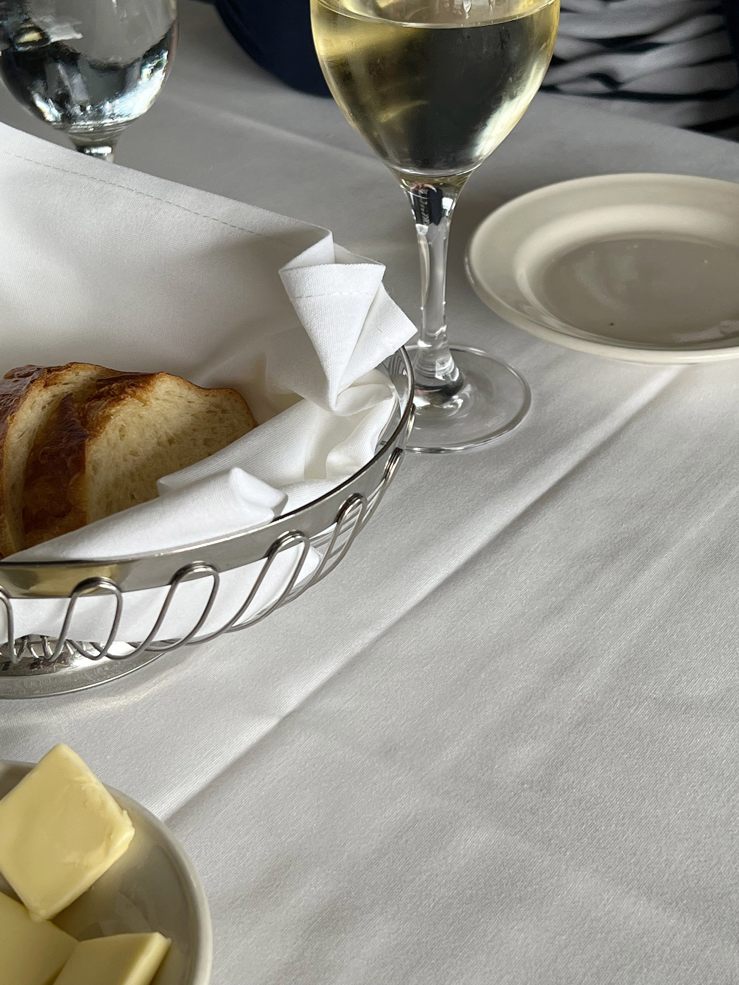 White Tablecloth and Bread
